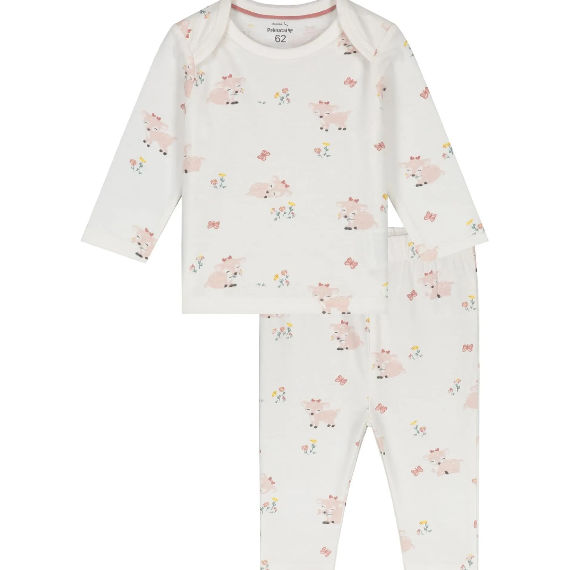 Pyjama's|Pyjama's*Prénatal baby pyjama hert wit Ivory White