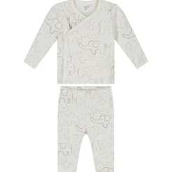Boxen|Pyjama's*Prénatal baby pyjama otis rib wit Ivory White