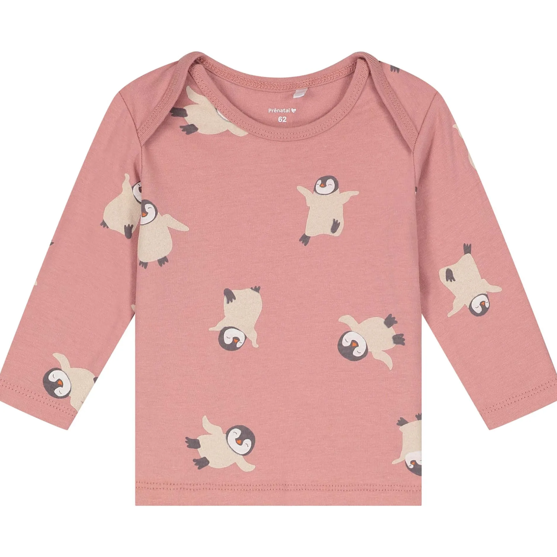 Pyjama's|Pyjama's*Prénatal baby pyjama pinquin roze Dark Pink