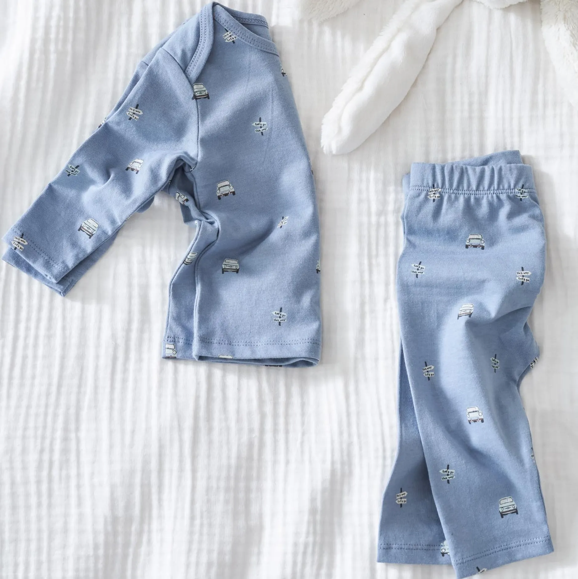 Pyjama's|Pyjama's*Prénatal baby pyjama retro auto blauw Blue