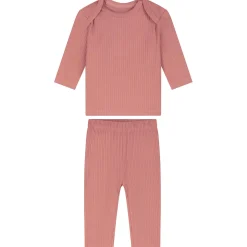 Pyjama's|Pyjama's*Prénatal baby pyjama rib roze Dark Pink