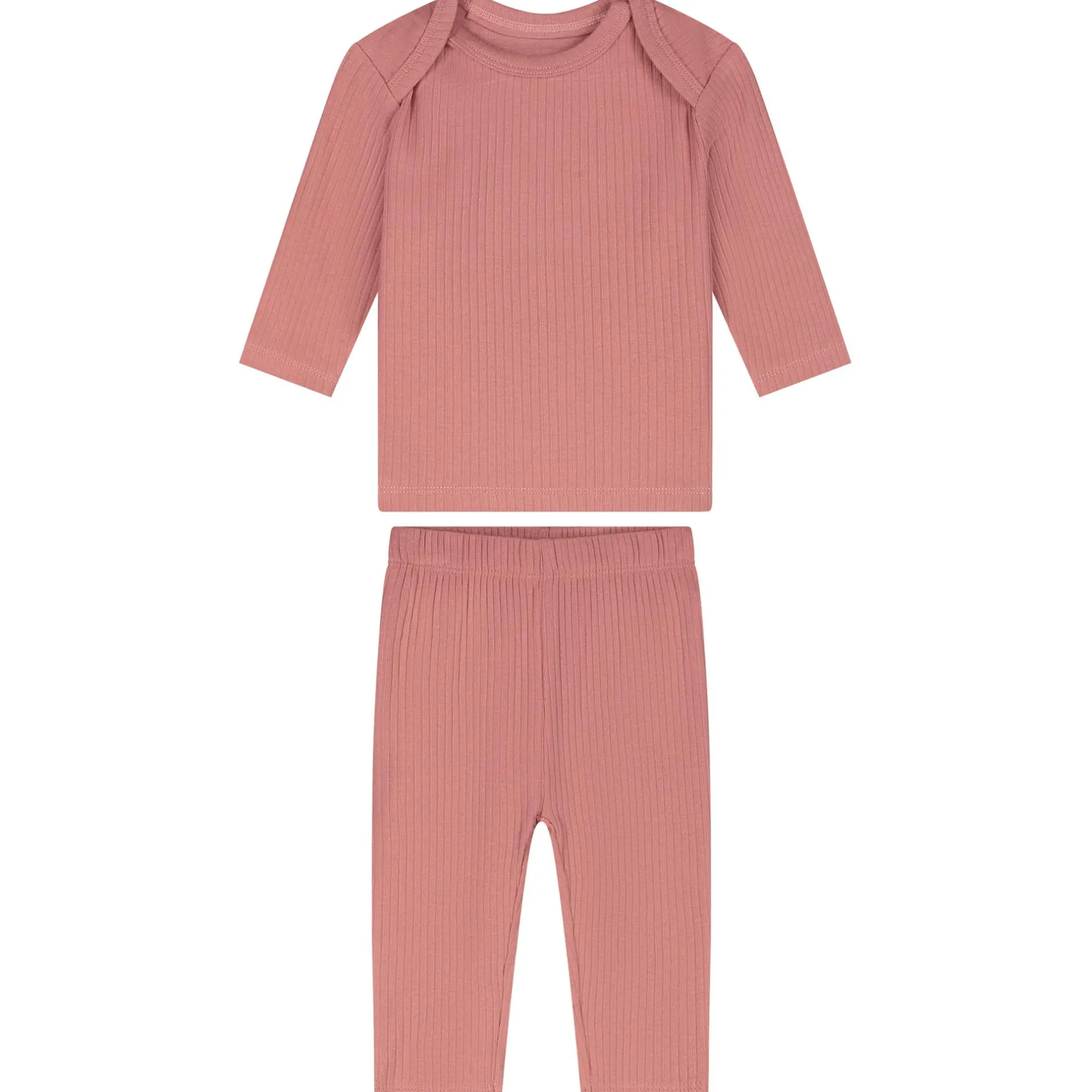 Pyjama's|Pyjama's*Prénatal baby pyjama rib roze Dark Pink