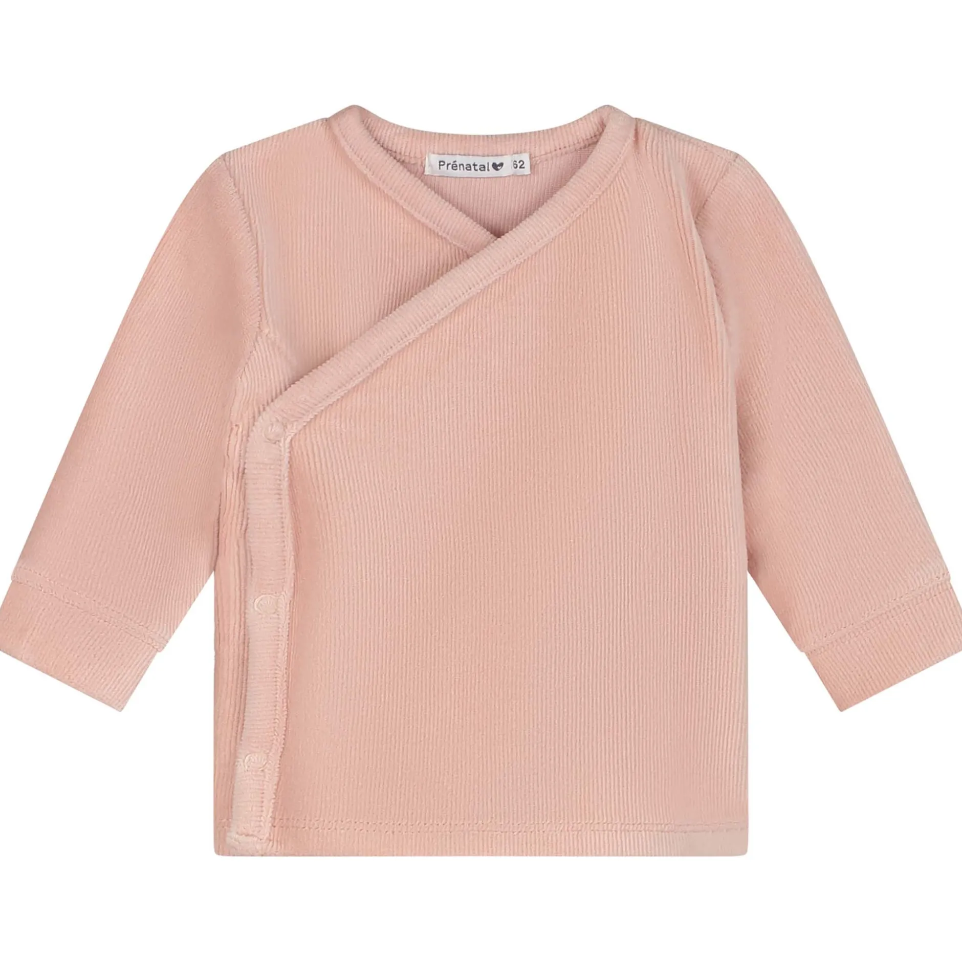 Pyjama's|Pyjama's*Prénatal baby pyjama rib velour roze Powder Pink