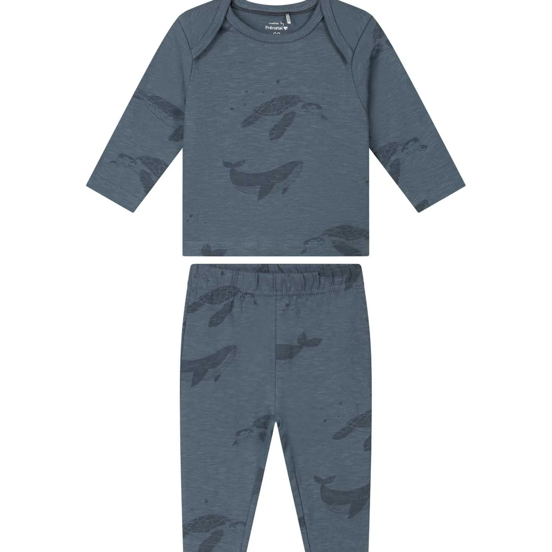 Pyjama's|Pyjama's*Prénatal baby pyjama schildpad blauw Steel Blue