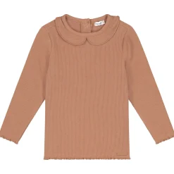 Shirts & Blouses|Shirts & Blouses*Prénatal baby shirt lange mouwen effen bruin Mud Brown