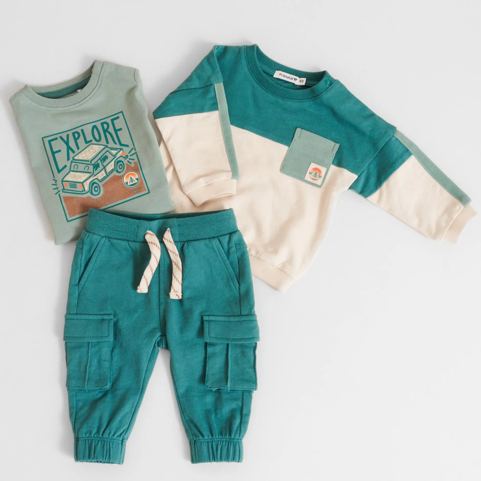 Shirts & Blouses|Shirts & Blouses*Prénatal baby shirt lange mouwen printopdruk groen Midgreen