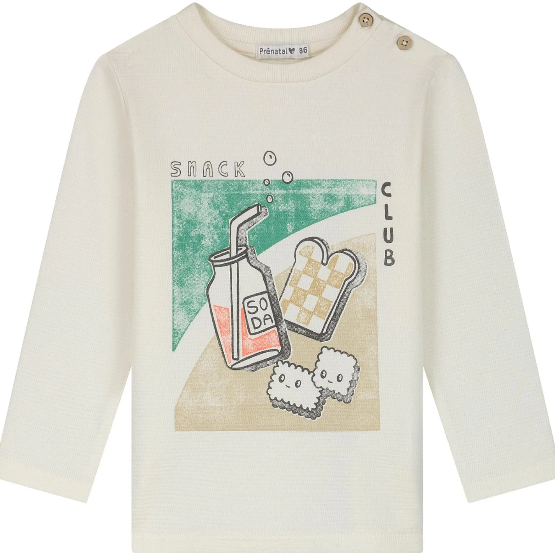 Shirts & Blouses|Shirts & Blouses*Prénatal baby shirt lange mouwen printopdruk multi Dark Off-White