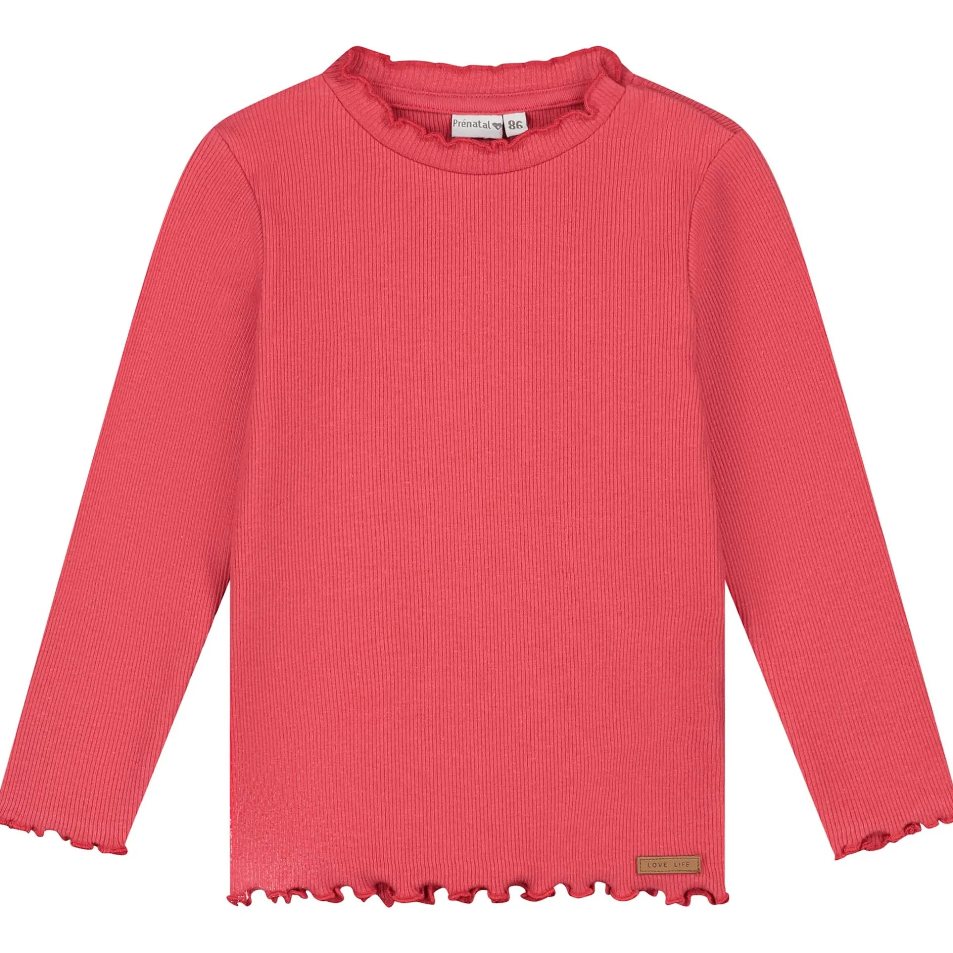 Shirts & Blouses|Shirts & Blouses*Prénatal baby shirt lange mouwen effen rood Fuchsia Red