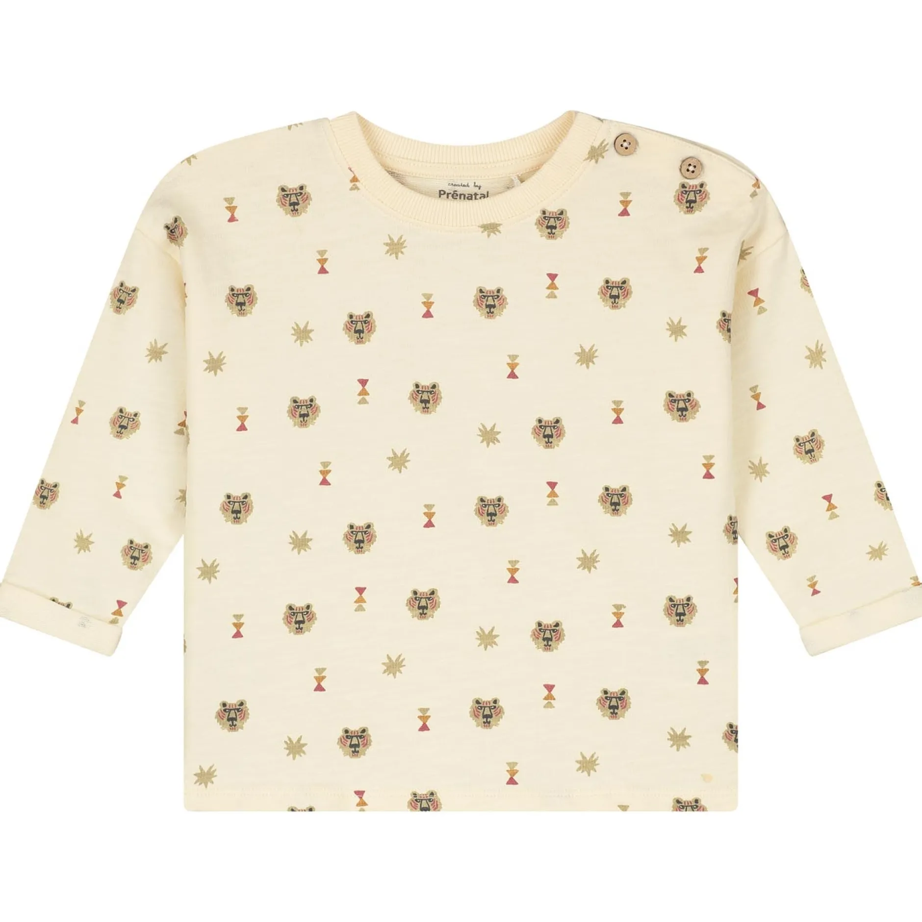 Shirts & Blouses|Shirts & Blouses*Prénatal baby shirt lange mouwen printopdruk beige Soft Ecru