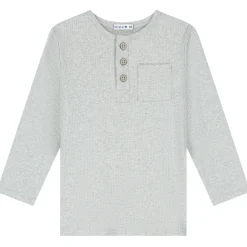 Shirts & Blouses|Shirts & Blouses*Prénatal baby shirt lange mouwen effen grijs Dark Brown Melange