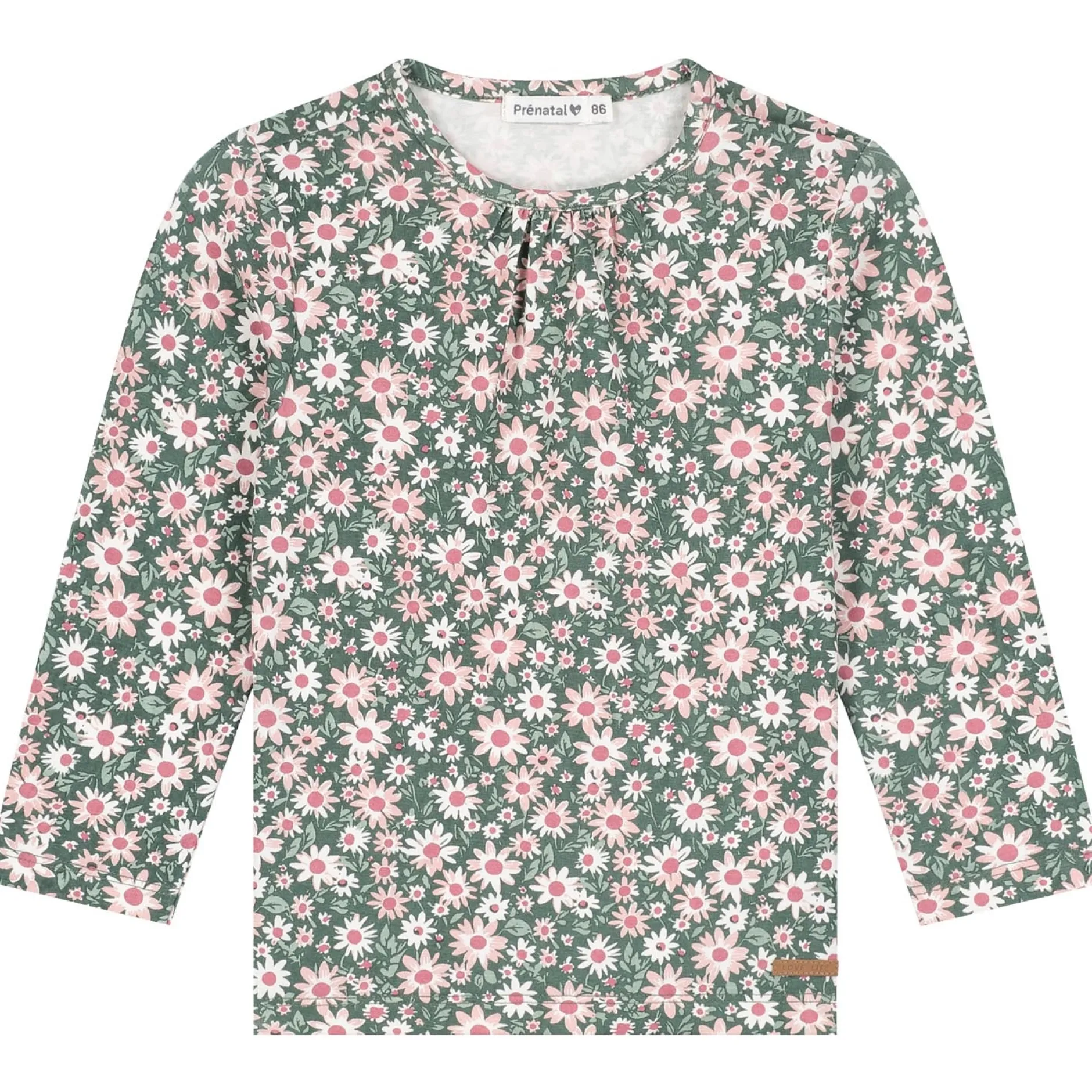 Shirts & Blouses|Shirts & Blouses*Prénatal baby shirt lange mouwen bloemen multi Dark Mint Green