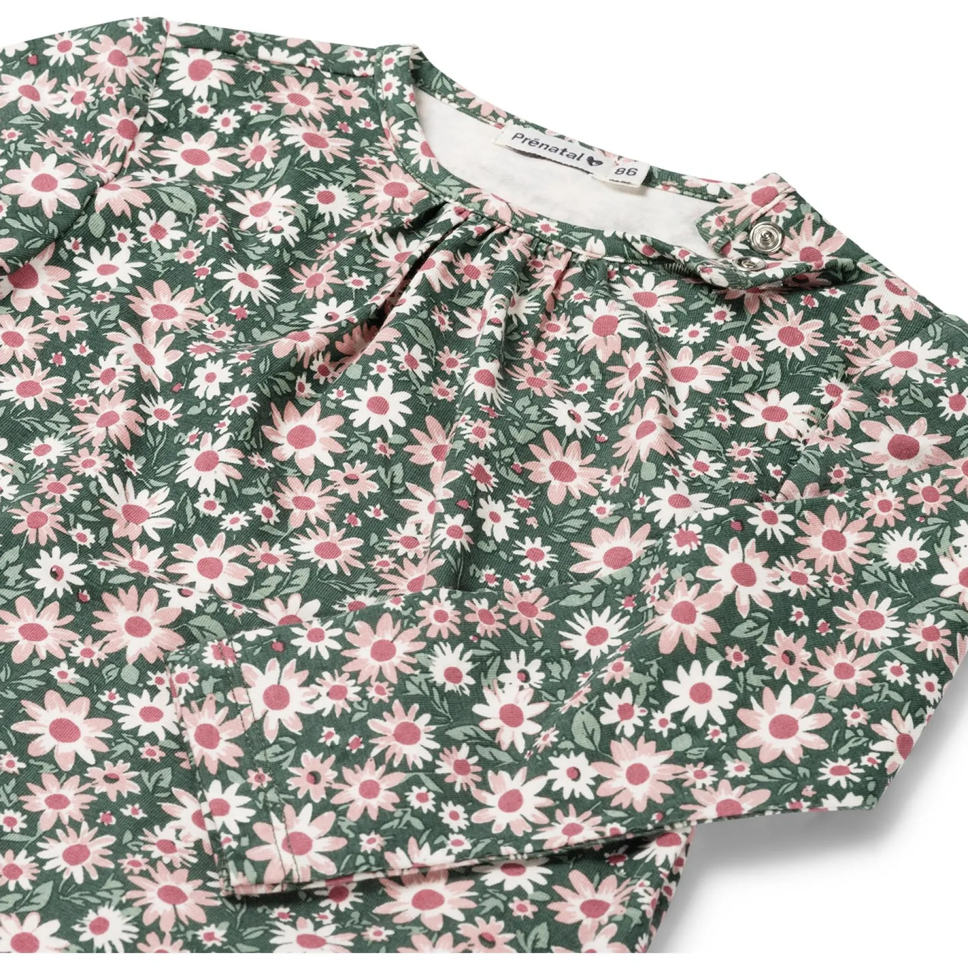 Shirts & Blouses|Shirts & Blouses*Prénatal baby shirt lange mouwen bloemen multi Dark Mint Green