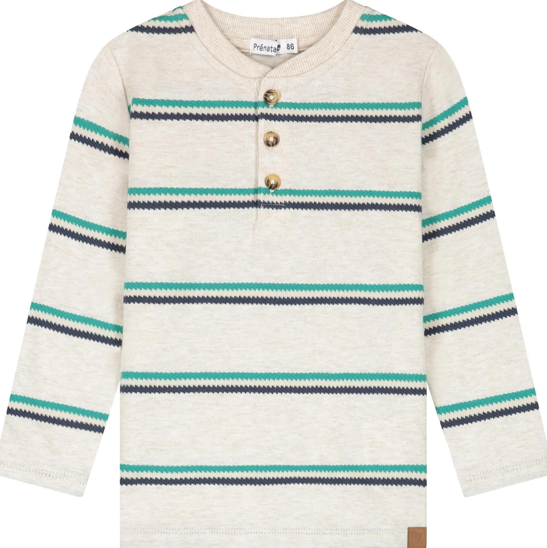 Shirts & Blouses|Shirts & Blouses*Prénatal baby shirt lange mouwen strepen multi Soft Brown Melange