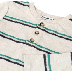Shirts & Blouses|Shirts & Blouses*Prénatal baby shirt lange mouwen strepen multi Soft Brown Melange