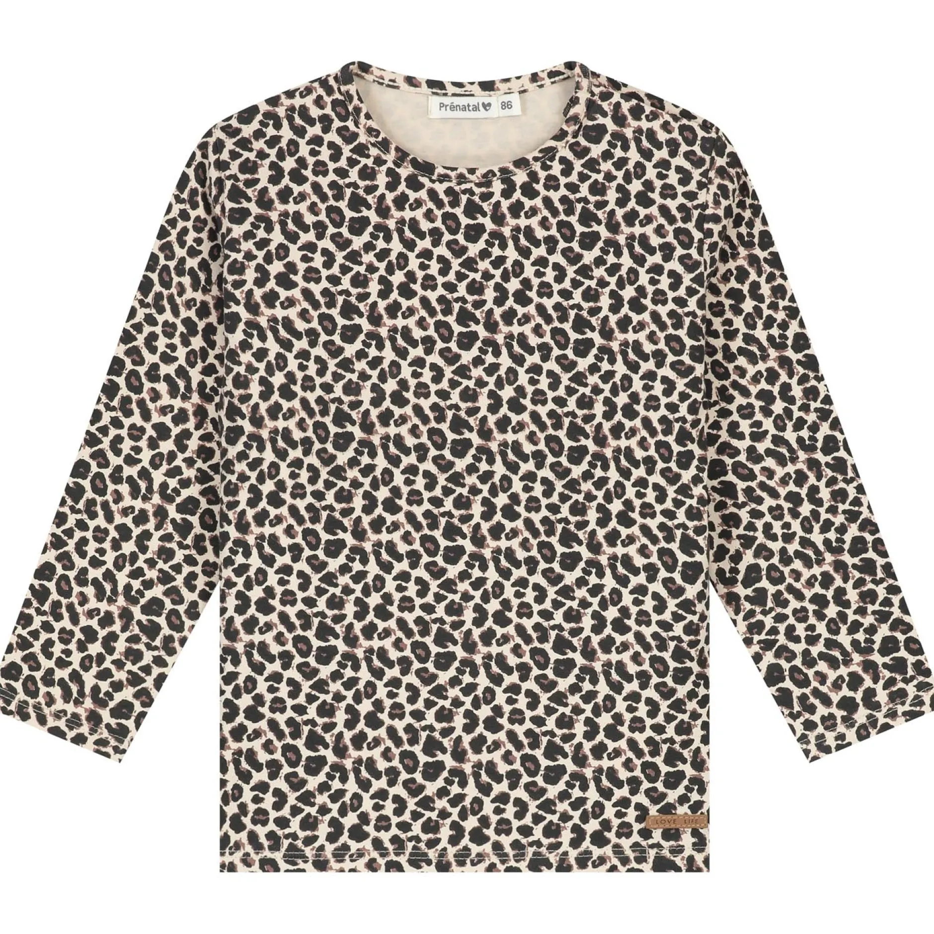 Shirts & Blouses|Shirts & Blouses*Prénatal baby shirt lange mouwen panterprint beige Almond