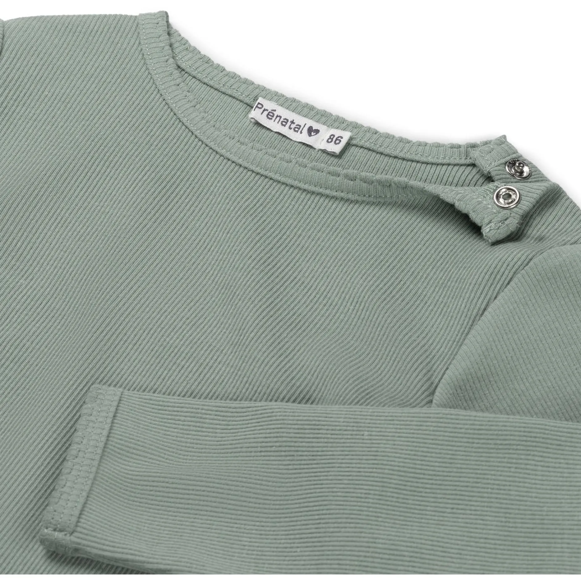 Shirts & Blouses|Shirts & Blouses*Prénatal baby shirt lange mouwen effen groen Dark Mint Green