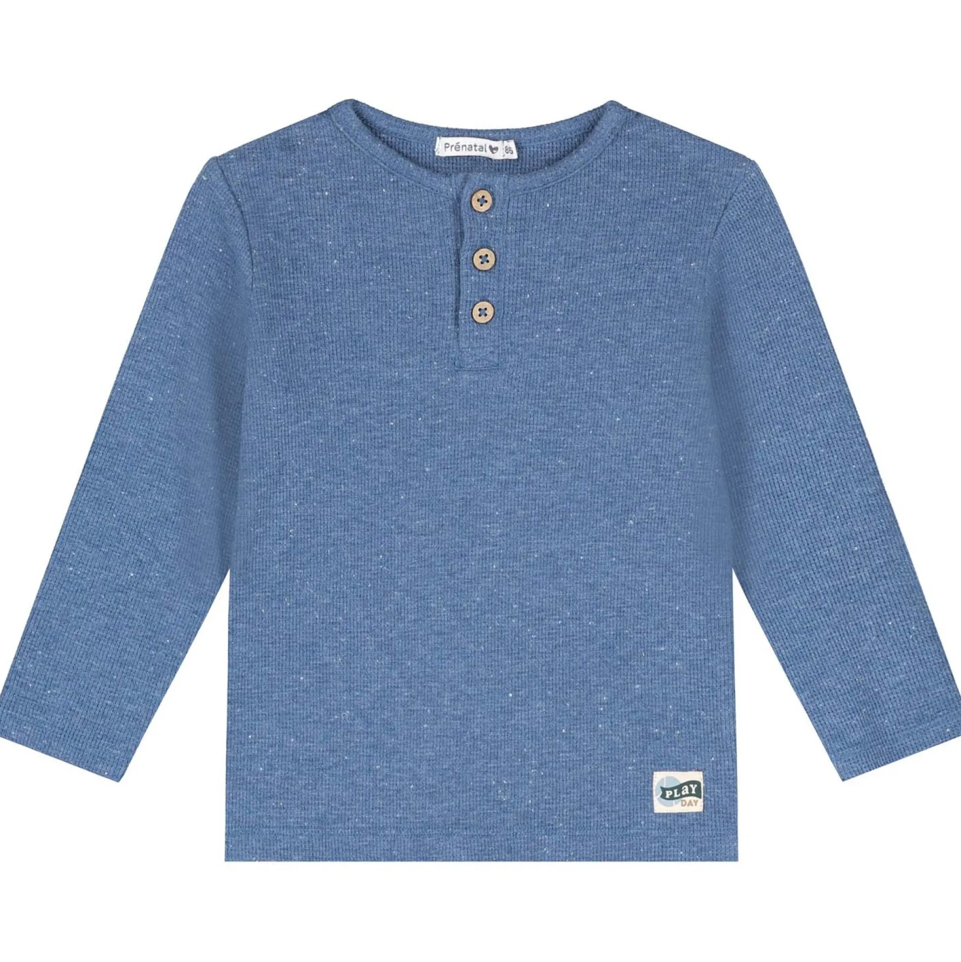Shirts & Blouses|Shirts & Blouses*Prénatal baby shirt lange mouwen effen blauw Royal Blue
