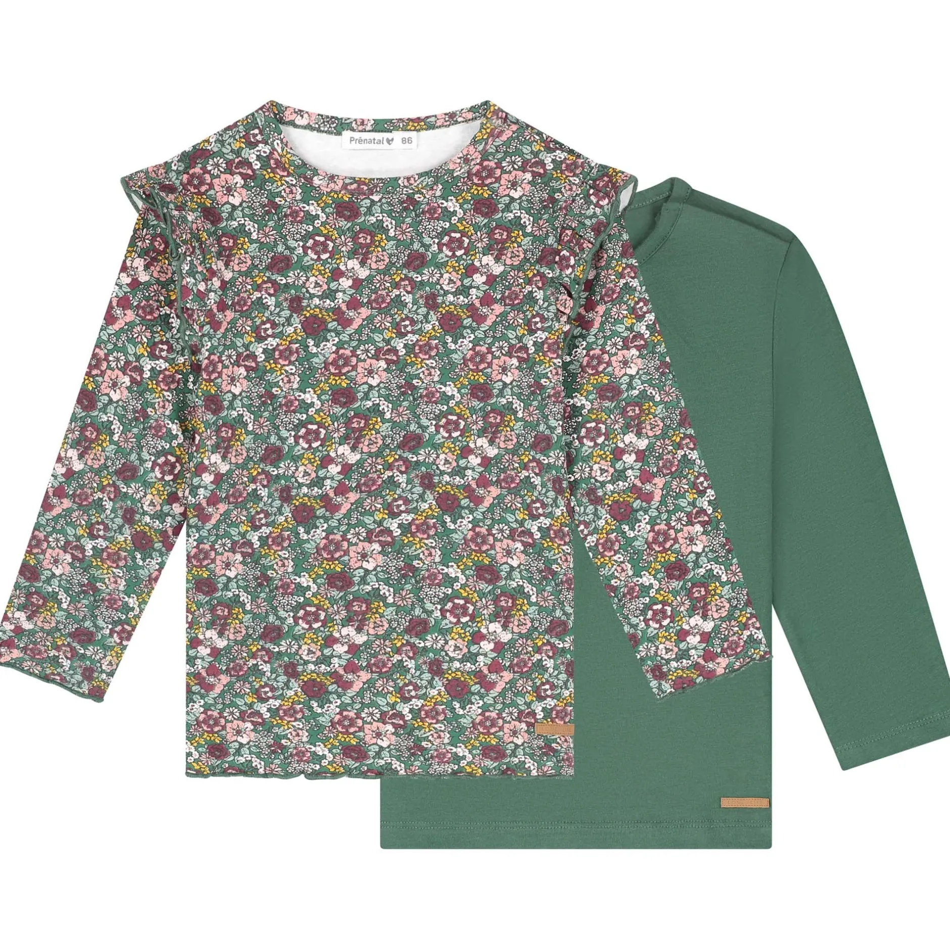 Shirts & Blouses|Shirts & Blouses*Prénatal baby shirts 2 stuks lange mouwen groen Dark Bottle Green
