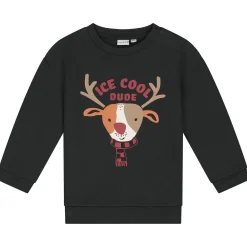 Truien & Vesten|Truien & Sweaters*Prénatal baby sweater lange mouwen printopdruk grijs Grey