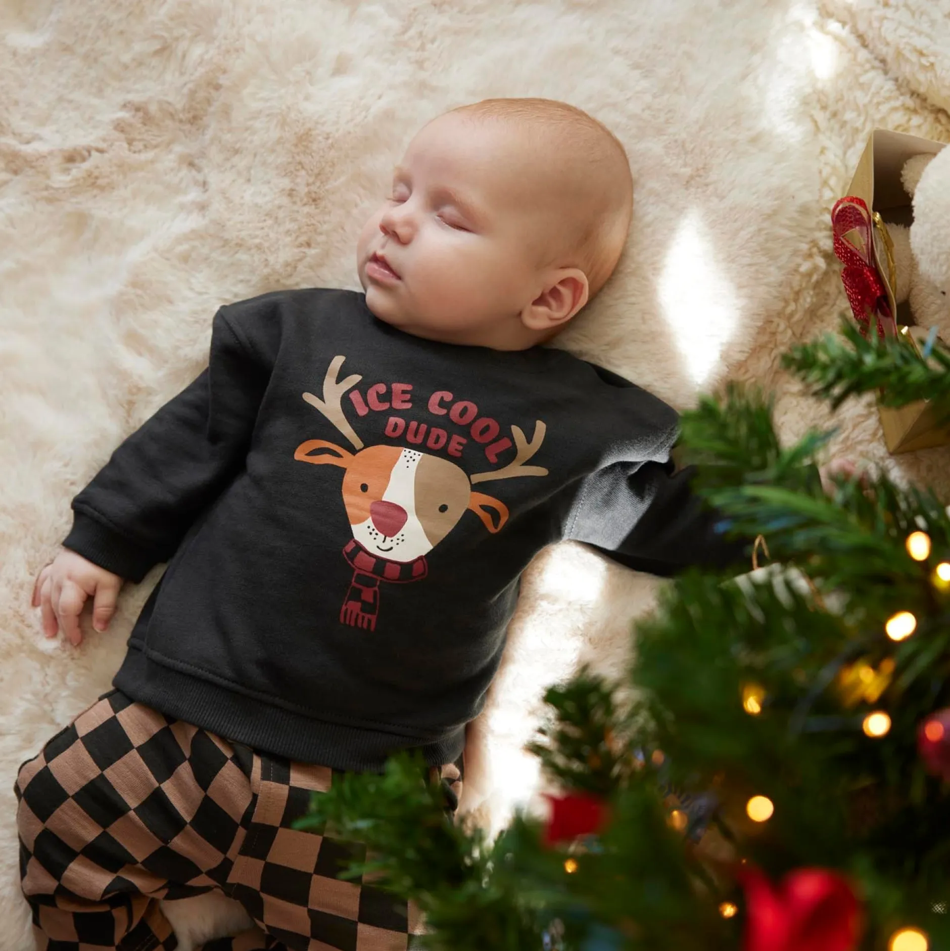 Truien & Vesten|Truien & Sweaters*Prénatal baby sweater lange mouwen printopdruk grijs Grey