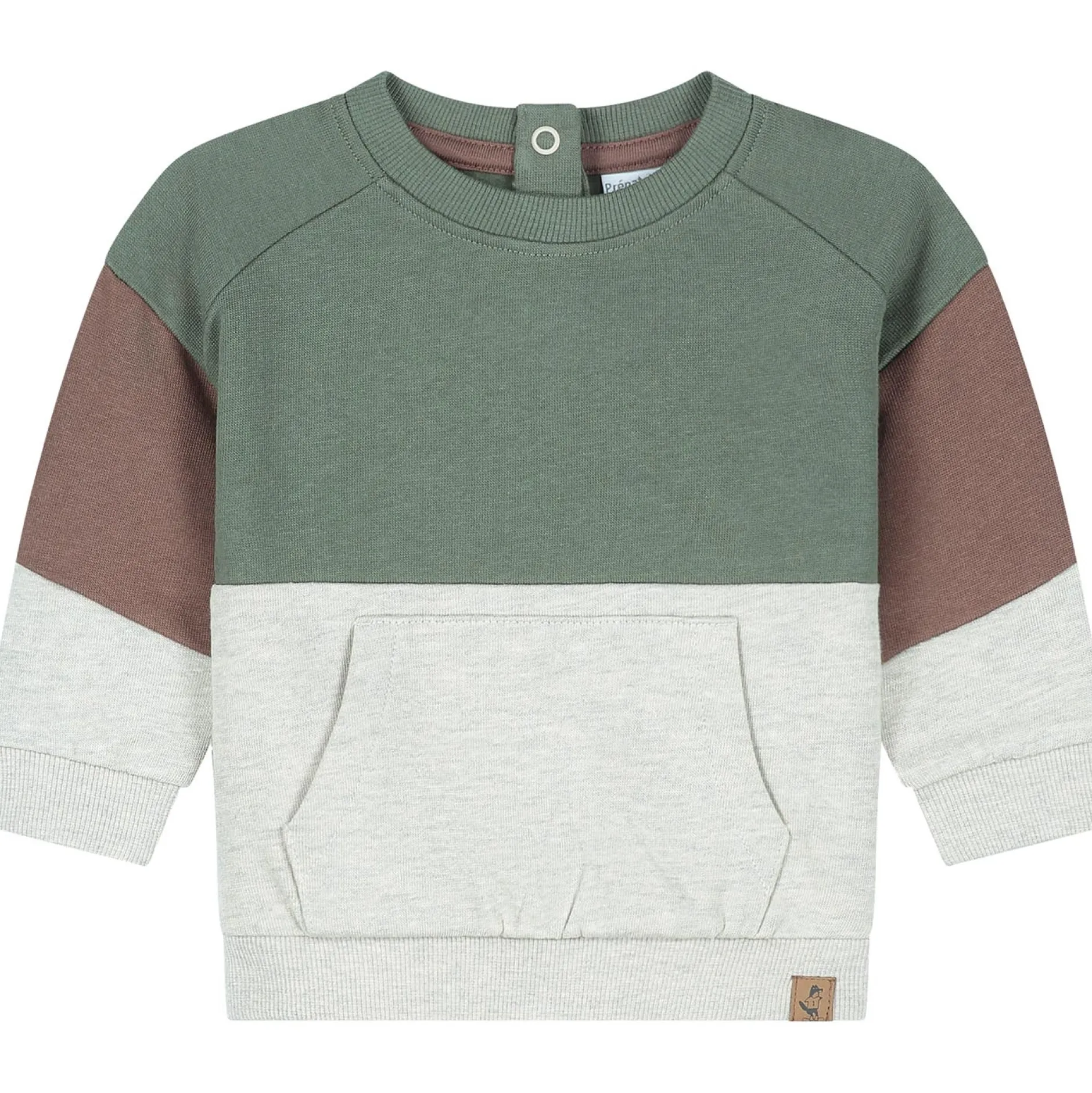 Truien & Vesten|Truien & Sweaters*Prénatal baby sweater lange mouwen meerkleurig multi Leaf Gree