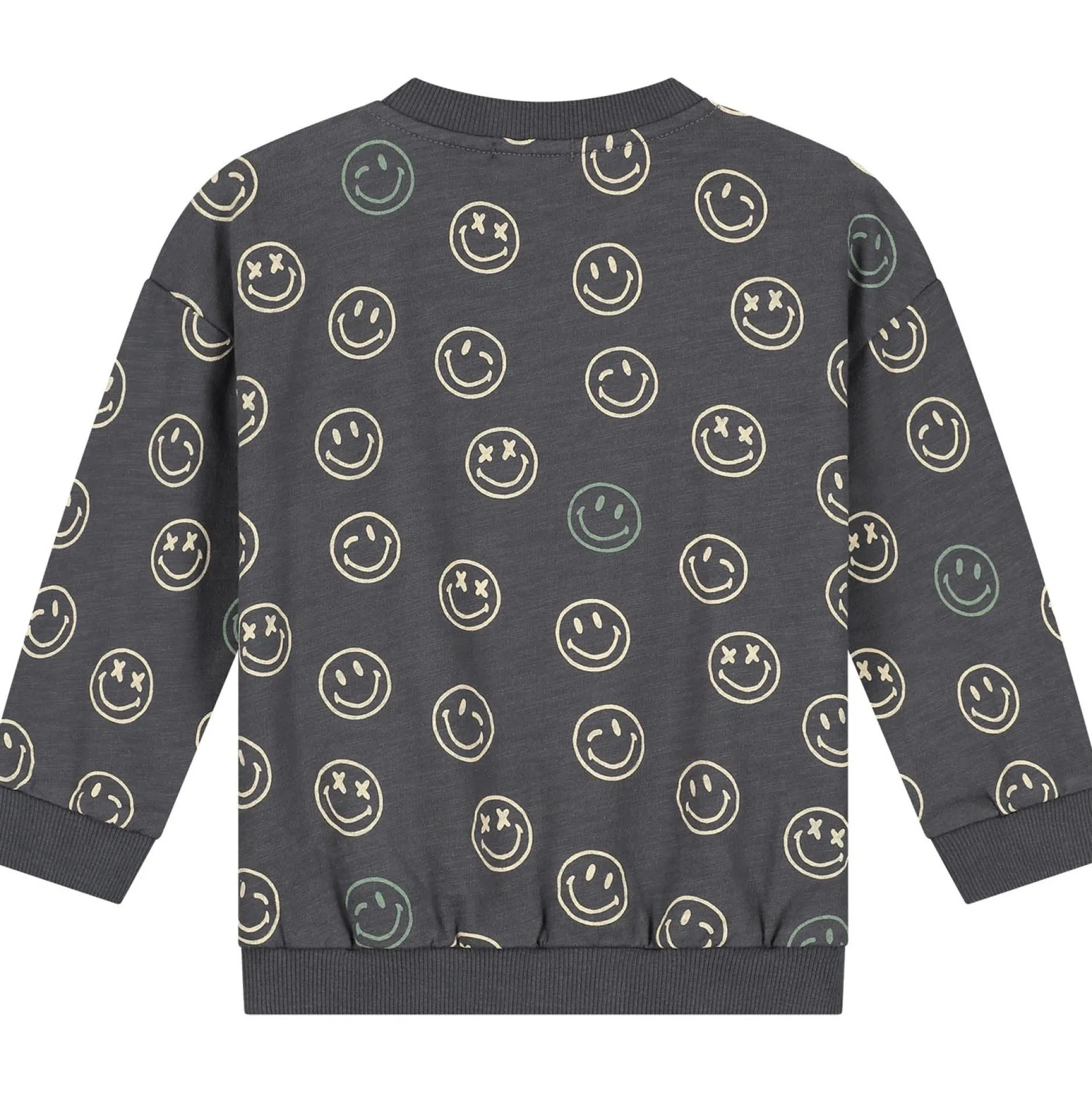 Truien & Vesten|Truien & Sweaters*Prénatal baby sweater lange mouwen all over print grijs Darkgrey