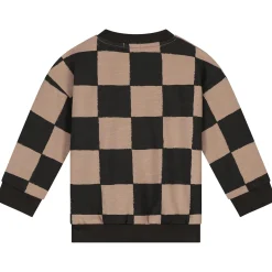 Truien & Vesten|Truien & Sweaters*Prénatal baby sweater lange mouwen ruit bruin Light Mud Brown