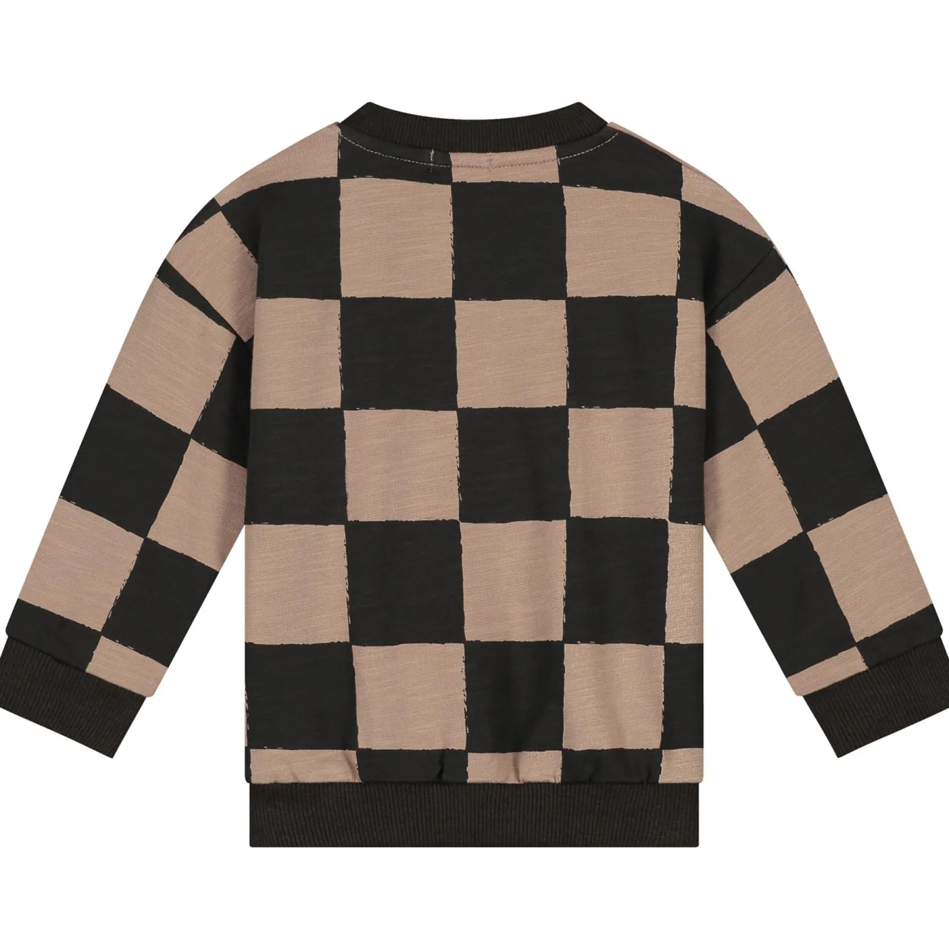 Truien & Vesten|Truien & Sweaters*Prénatal baby sweater lange mouwen ruit bruin Light Mud Brown