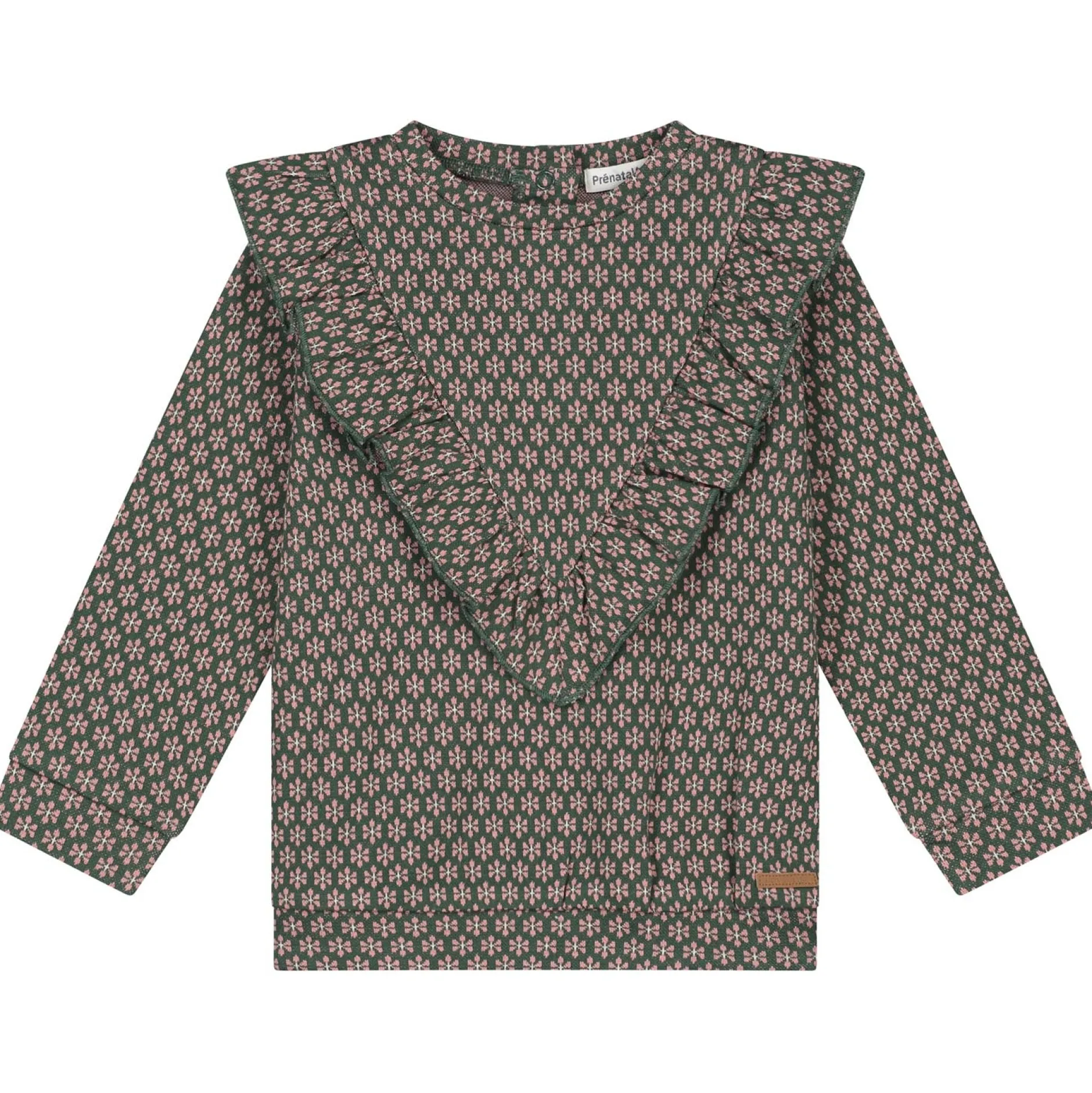 Truien & Vesten|Shirts & Blouses*Prénatal baby sweater lange mouwen all over print multi Dark Bottle Green
