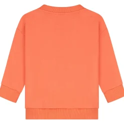 Truien & Vesten|Truien & Sweaters*Prénatal baby sweater lange mouwen effen oranje Coralred