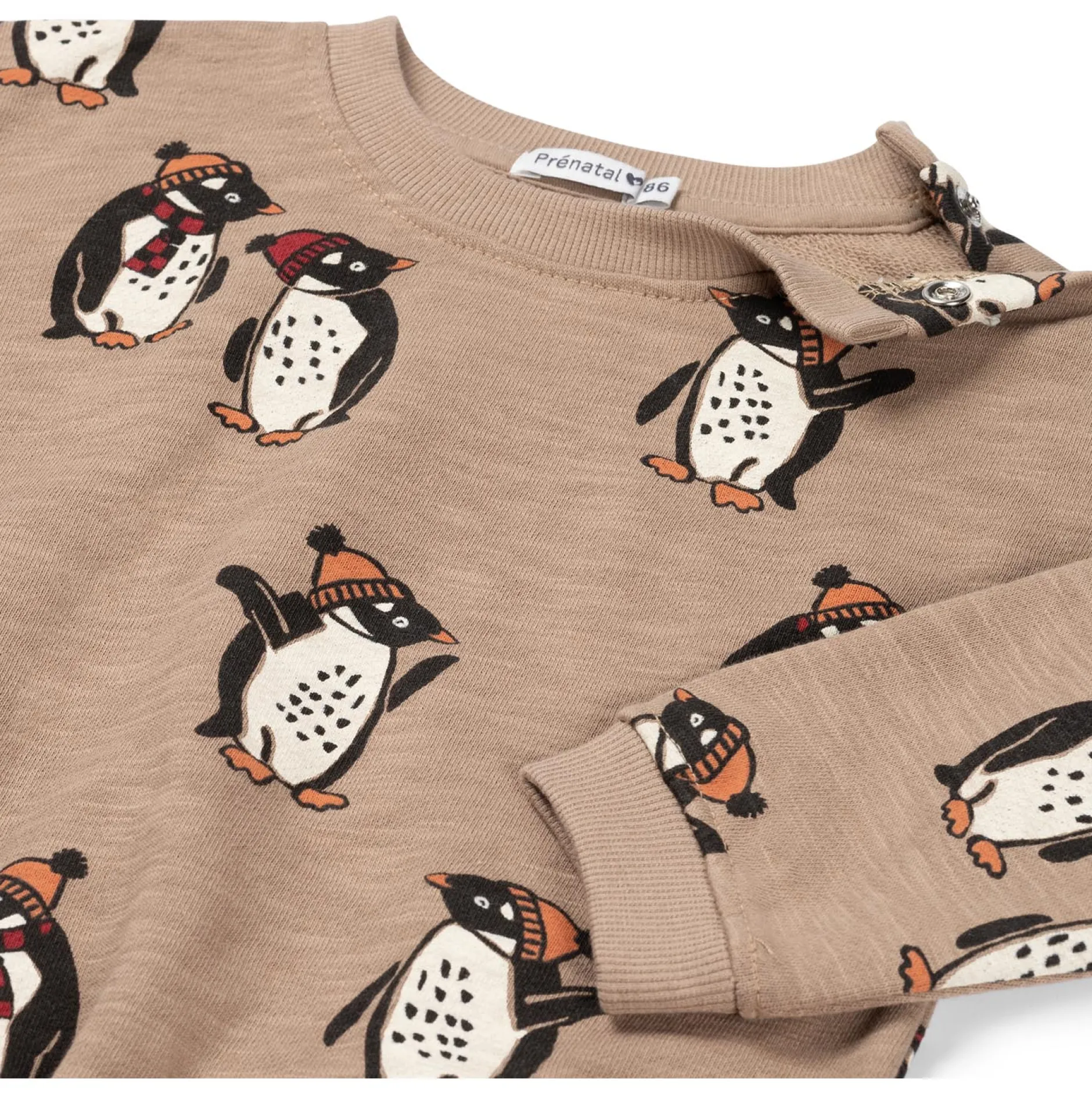 Truien & Vesten|Truien & Sweaters*Prénatal baby sweater lange mouwen dierenprint multi Light Mud Brown