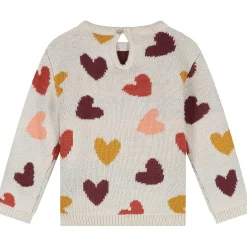 Truien & Vesten|Shirts & Blouses*Prénatal baby sweater lange mouwen hartjes multi Light Brown Melange