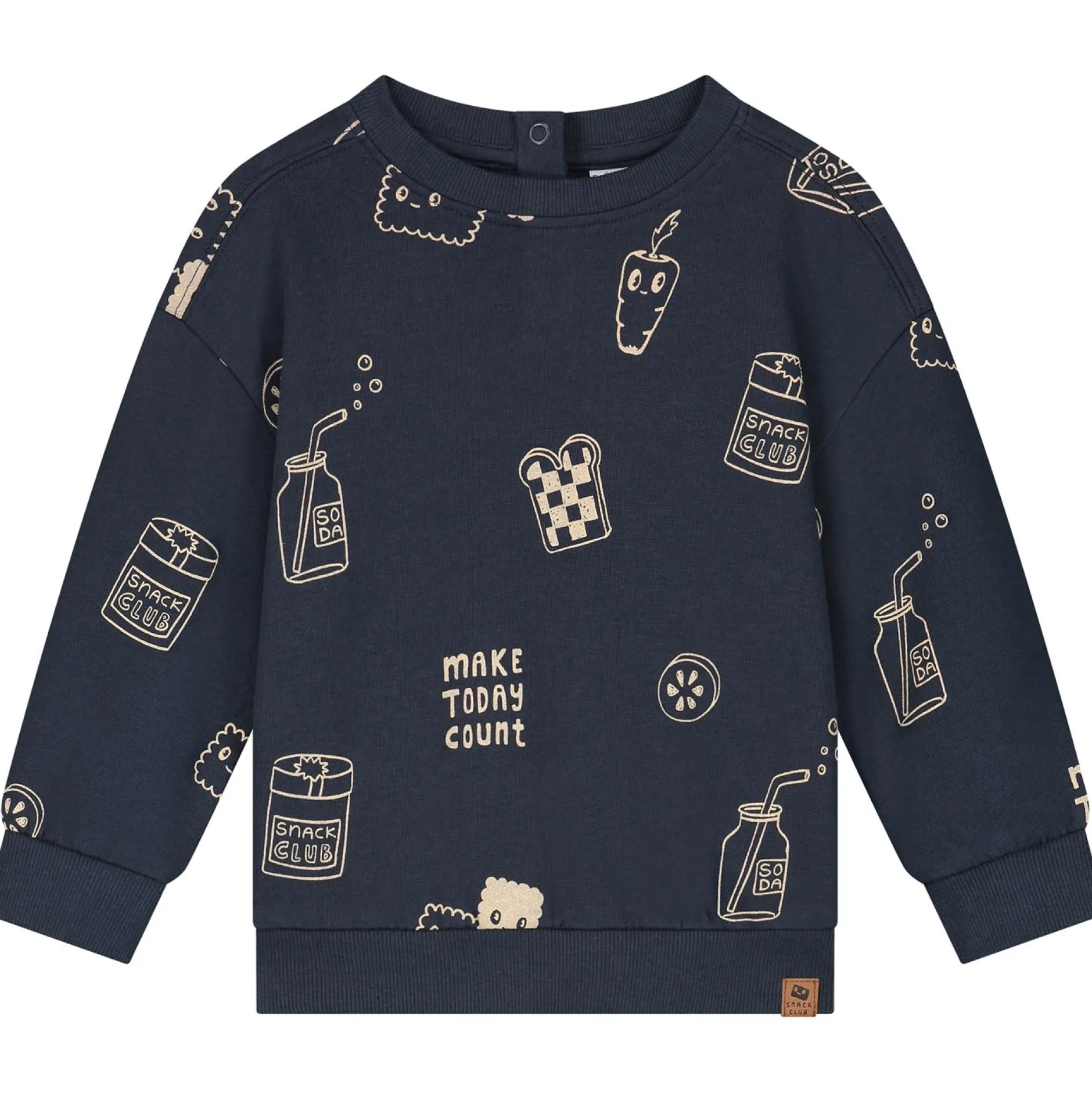Truien & Vesten|Truien & Sweaters*Prénatal baby sweater lange mouwen all over print blauw Dark Bluegrey