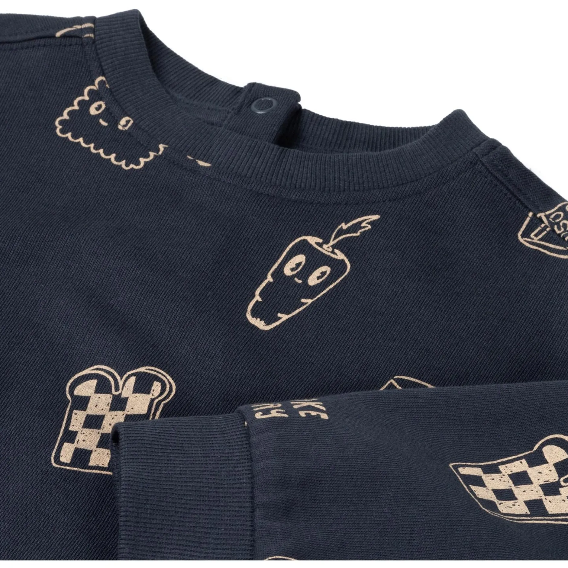 Truien & Vesten|Truien & Sweaters*Prénatal baby sweater lange mouwen all over print blauw Dark Bluegrey