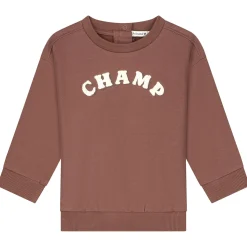 Truien & Vesten|Truien & Sweaters*Prénatal baby sweater lange mouwen tekst bruin Chocolatbrown