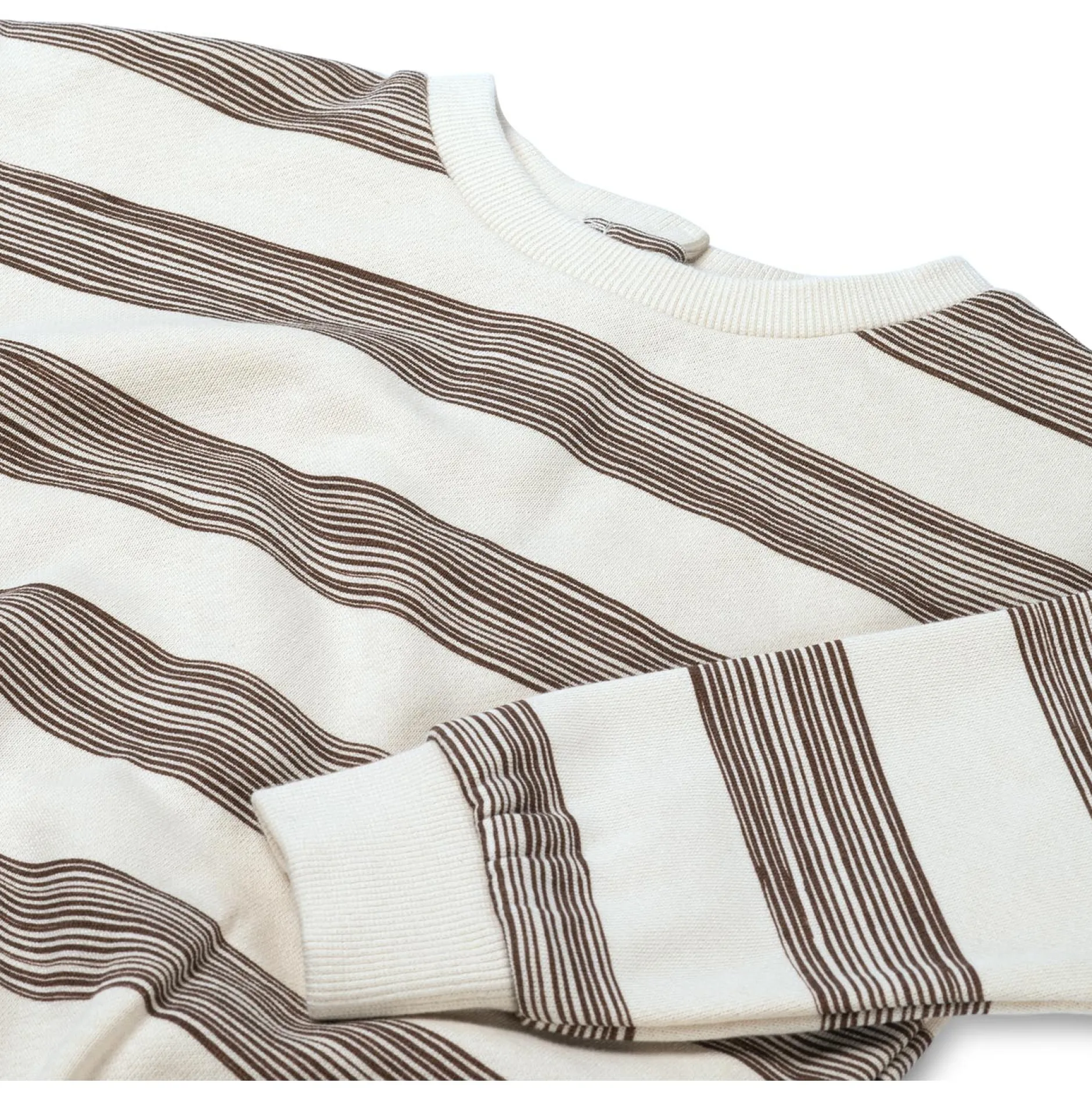 Truien & Vesten|Truien & Sweaters*Prénatal baby sweater lange mouwen strepen bruin Chocolatbrown