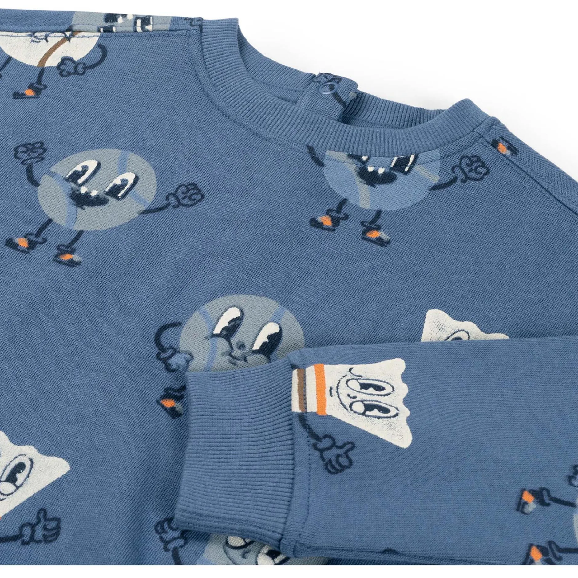 Truien & Vesten|Truien & Sweaters*Prénatal baby sweater lange mouwen all over print blauw Royal Blue
