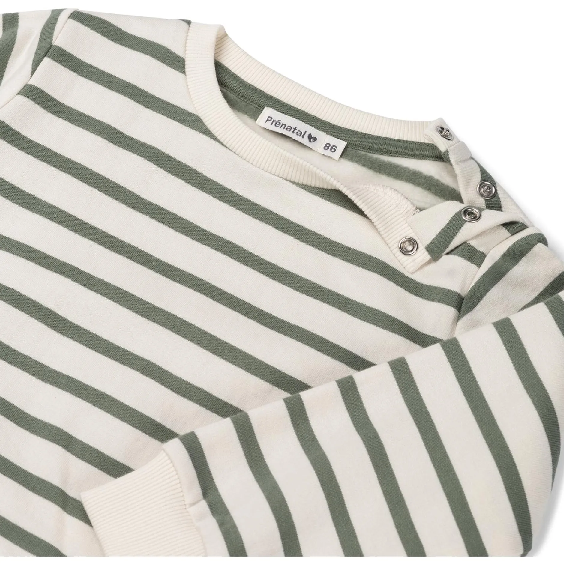 Truien & Vesten|Truien & Sweaters*Prénatal baby sweater lange mouwen strepen groen Light Khaki Green