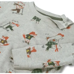 Truien & Vesten|Truien & Sweaters*Prénatal baby sweater lange mouwen all over print multi Dark Brown Melange