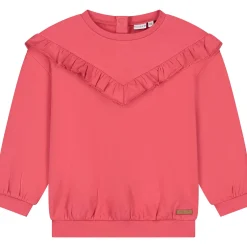 Truien & Vesten|Shirts & Blouses*Prénatal baby sweater lange mouwen effen rood Fuchsia Red