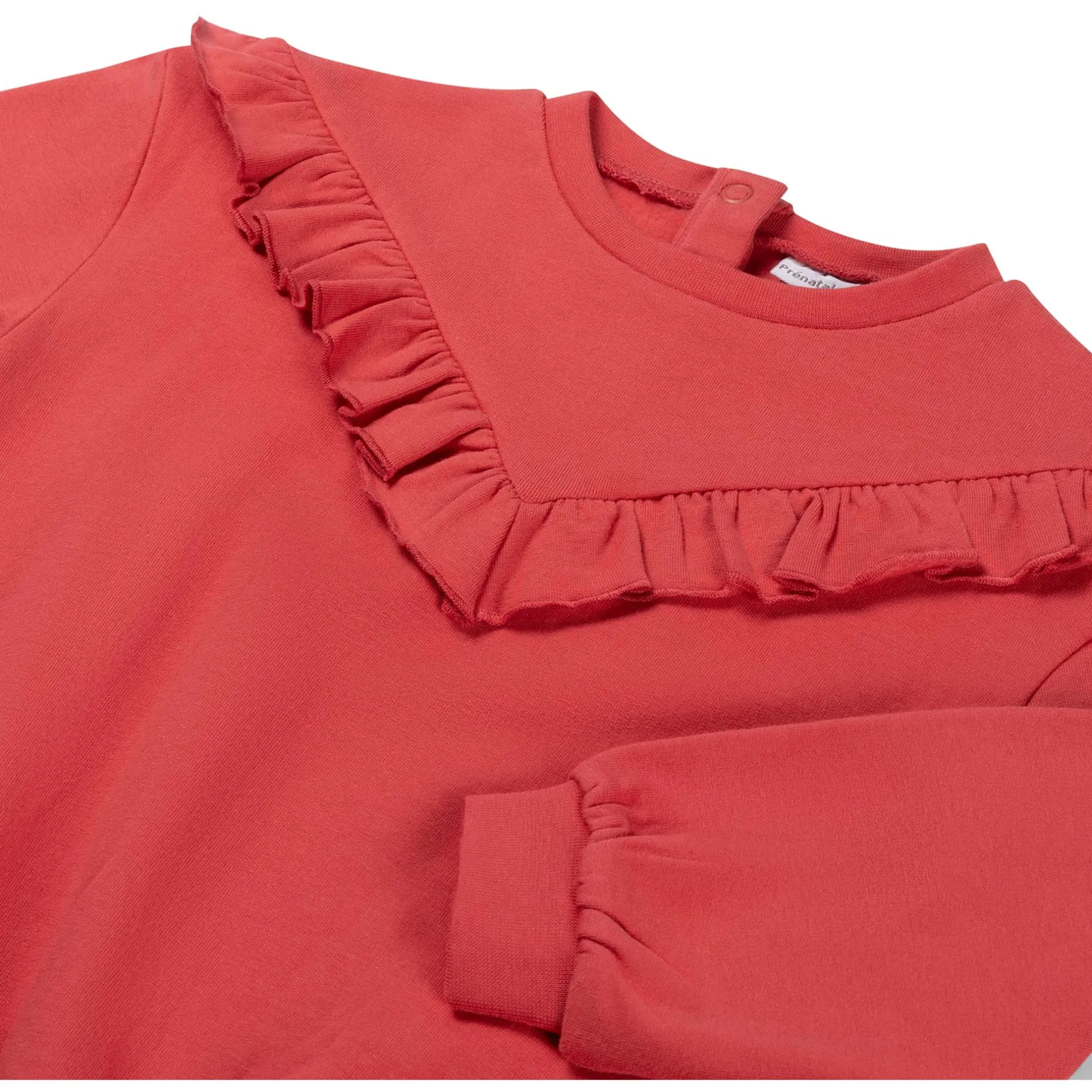 Truien & Vesten|Shirts & Blouses*Prénatal baby sweater lange mouwen effen rood Fuchsia Red
