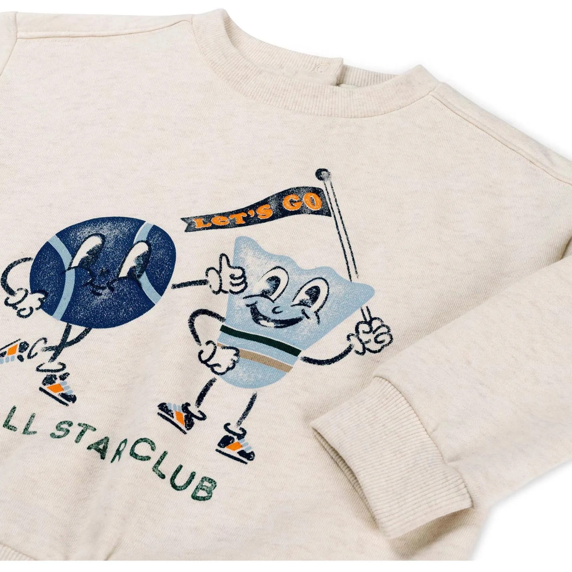 Truien & Vesten|Truien & Sweaters*Prénatal baby sweater lange mouwen printopdruk multi Soft Brown Melange