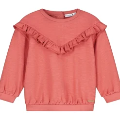 Truien & Vesten|Shirts & Blouses*Prénatal baby sweater lange mouwen effen oranje Orange Brown