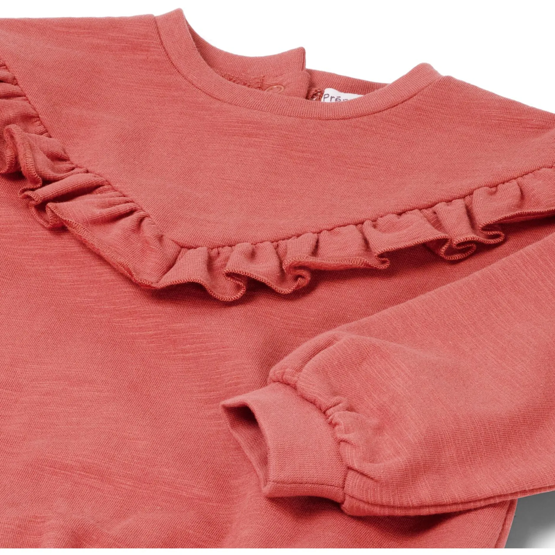 Truien & Vesten|Shirts & Blouses*Prénatal baby sweater lange mouwen effen oranje Orange Brown