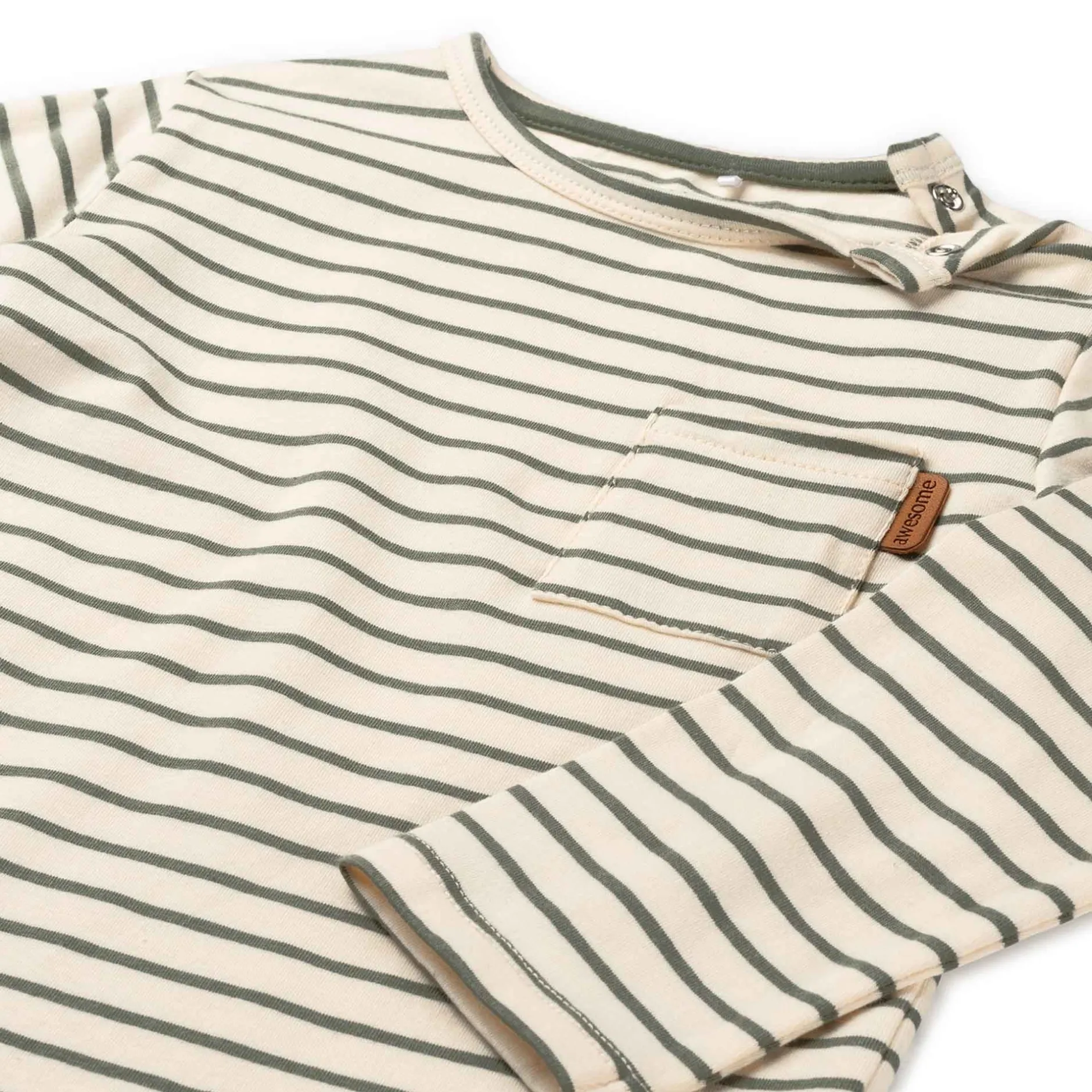 Shirts & Blouses|Shirts & Blouses*Prénatal baby T-shirt lange mouwen strepen groen Light Khaki Green
