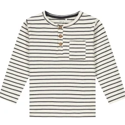 Shirts & Blouses|Shirts & Blouses*Prénatal baby T-shirt lange mouwen strepen antraciet Dark Stone Grey