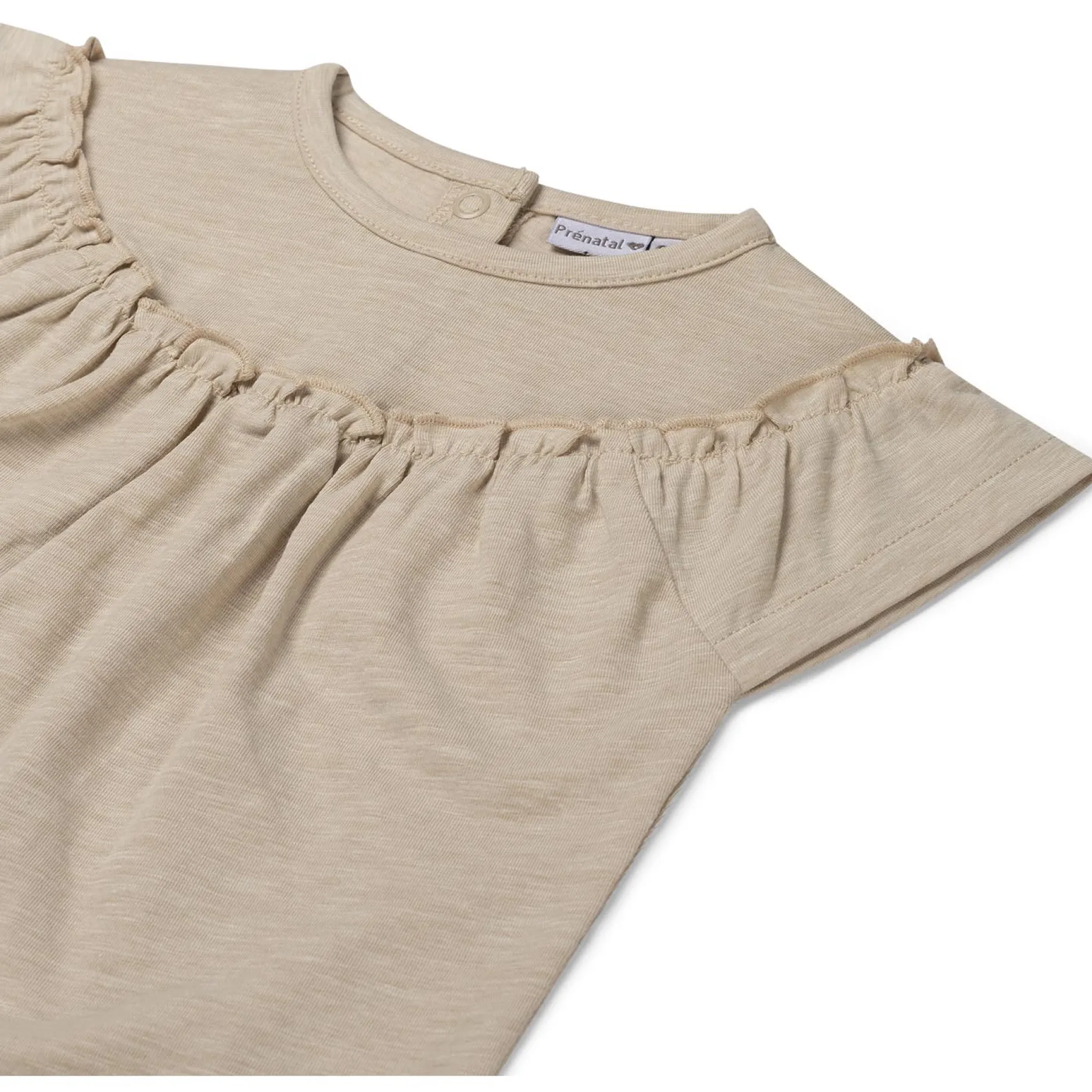 Shirts & Blouses|Shirts & Blouses*Prénatal baby T-shirts 2 stuks korte mouwen panterprint beige Light Brown Melange