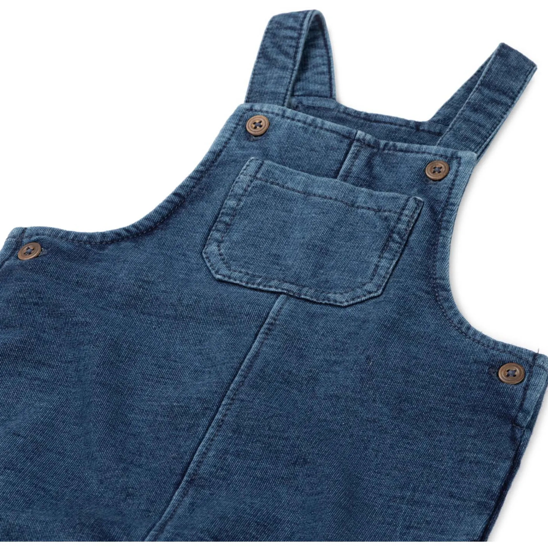 Broeken & Tuinbroeken|Jeans*Prénatal baby tuinpak mouwloos effen blauw Mid Blue Denim