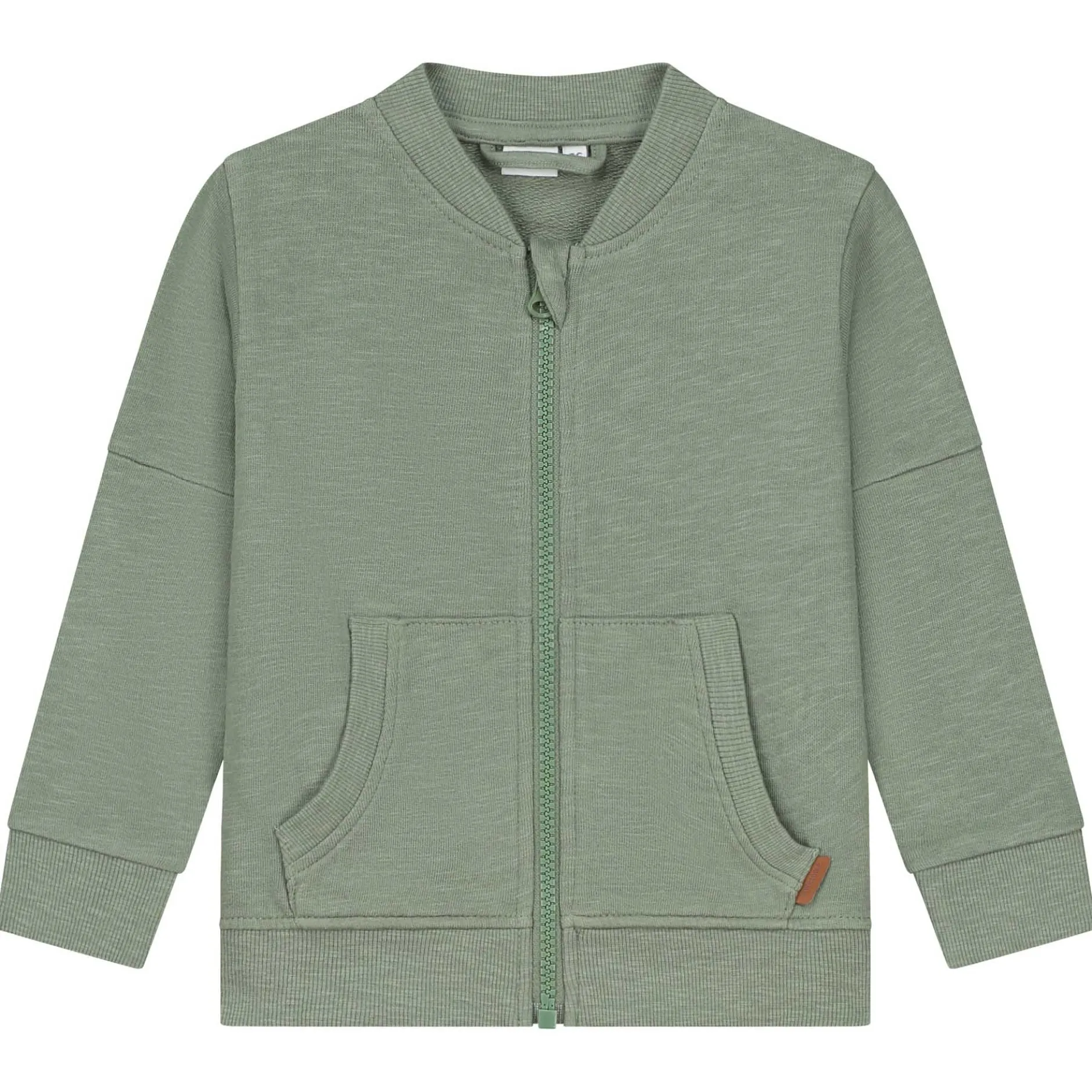 Truien & Vesten|Vesten*Prénatal baby vest lange mouwen tekst groen Light Khaki Green