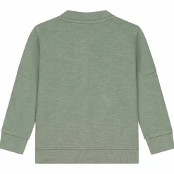 Truien & Vesten|Vesten*Prénatal baby vest lange mouwen tekst groen Light Khaki Green